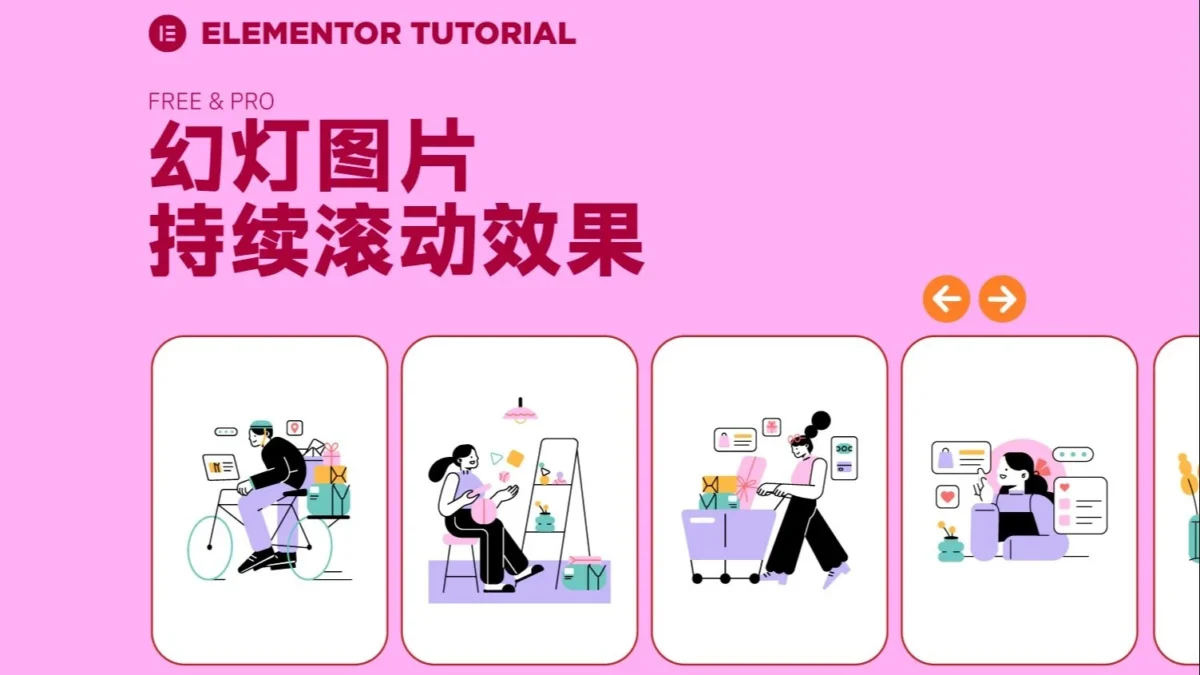 Elementor图片持续滚动效果