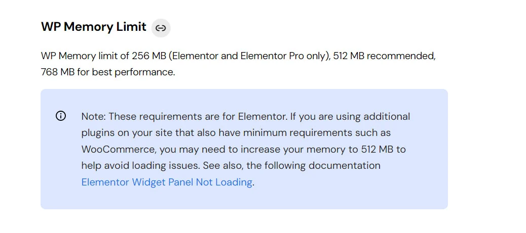 elementor性能要求